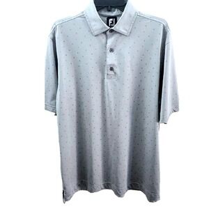 FootJoy‎ Performance Golf Polo Men's size L FJ Geometric Print Stretch Shirt